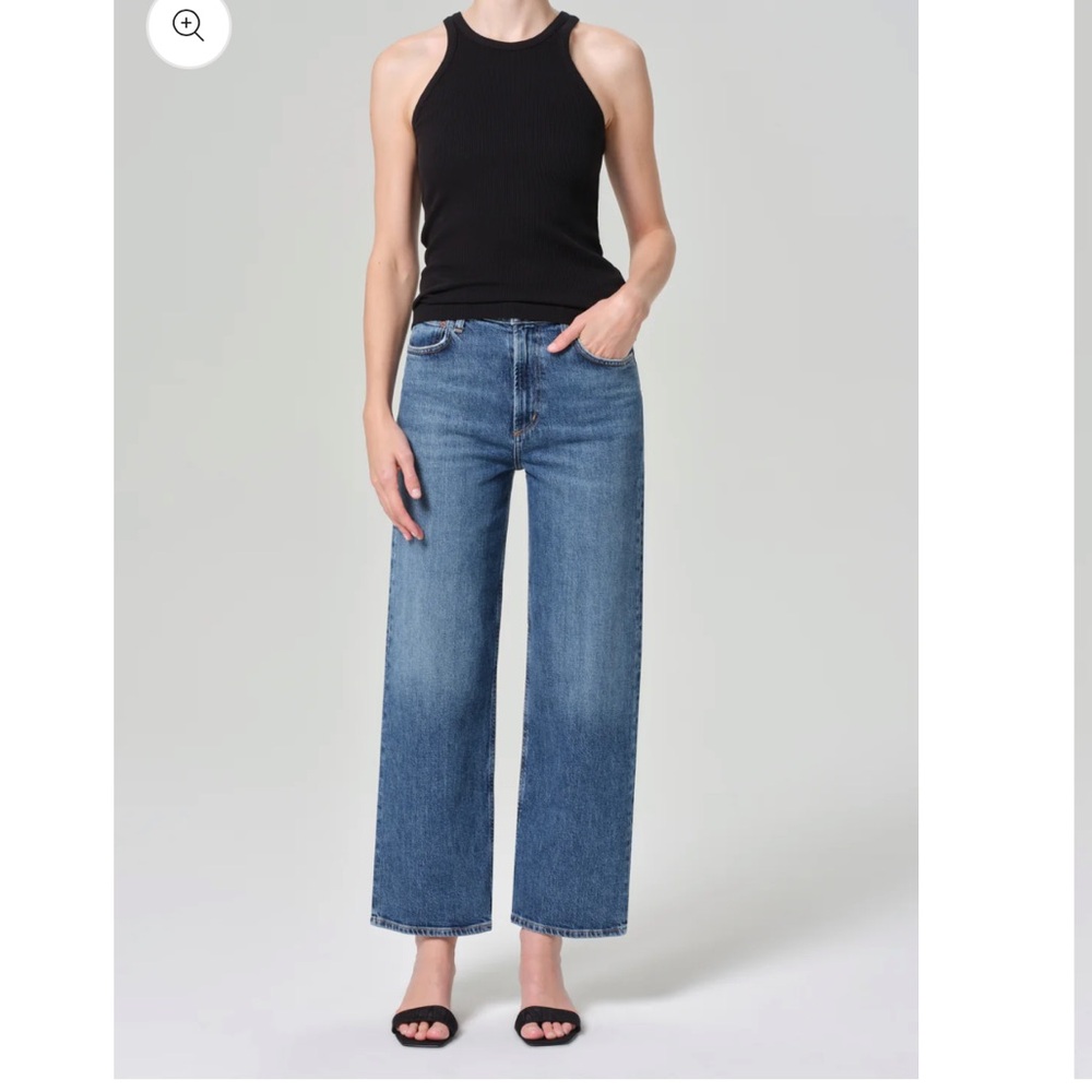 Agolde Ren Blue Wide Leg Jeans